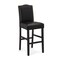Set of 2/4 Bonded Leather High-back Barchair with Studded Decor